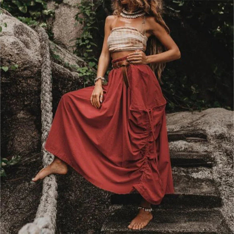 LuminaFlow™ Maxi Skirt — Unleash All-Day Comfort and Effortless Style with Pockets That Keep Up