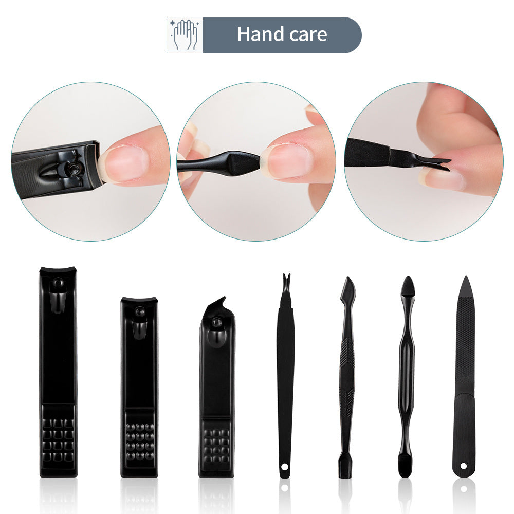Essential 15-Piece Nail and Facial Care Kit with Travel Case