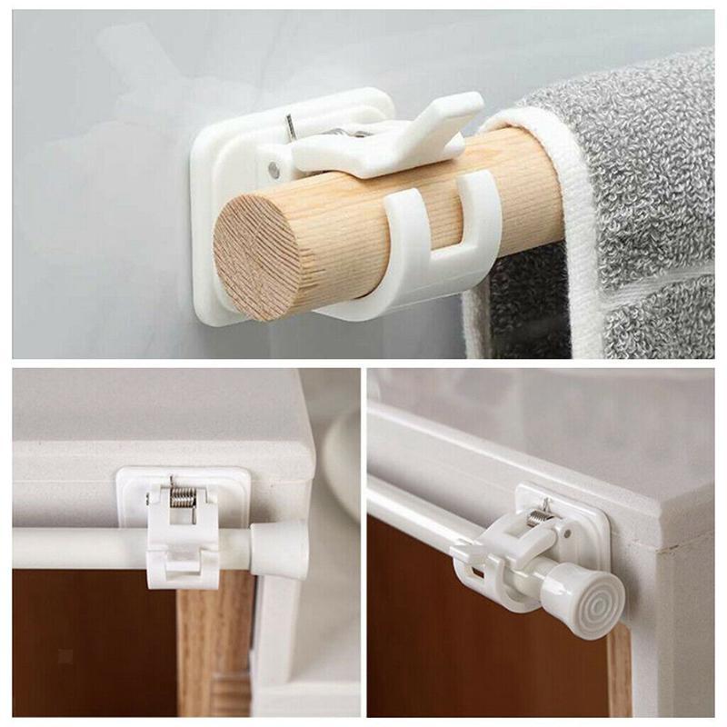 Curtain Bracket No Drilling Required | Adjustable & Self-Stick | Firm Hold | StickRod