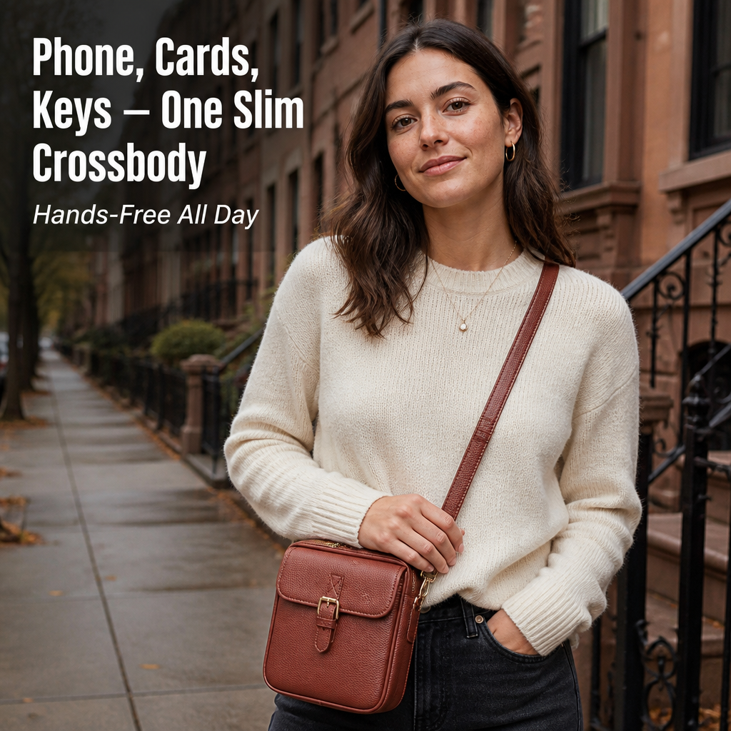 VeroCraft™ — Tote Phone, Cards & Everyday Essentials in a Sleek Crossbody
