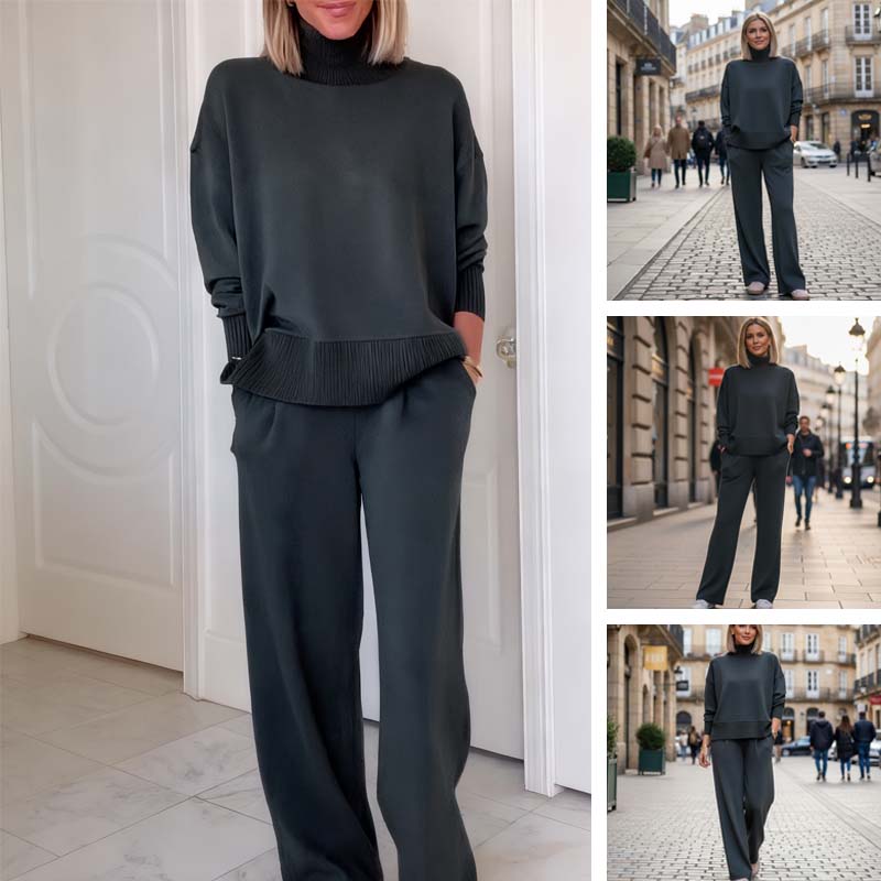 LioraWave™ Knit Turtleneck Set — Wrap Yourself in Plush Confidence and Effortless Elegance Every Day
