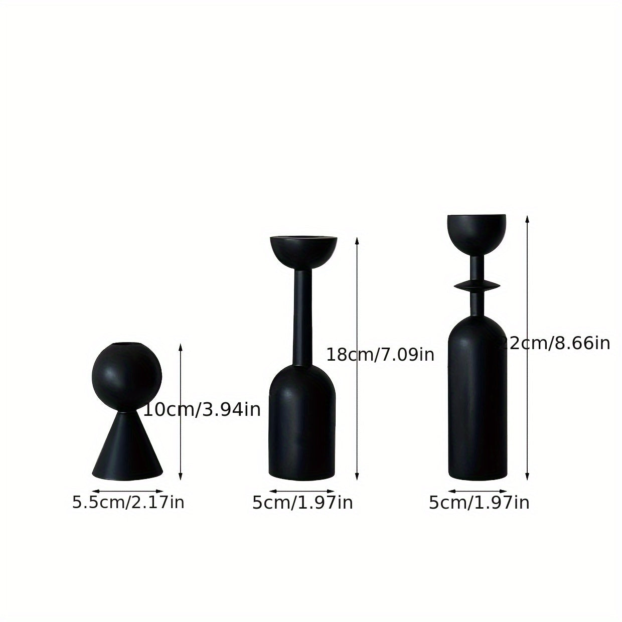 Luxe Emberwood – Chic Wooden Candle Holders Set