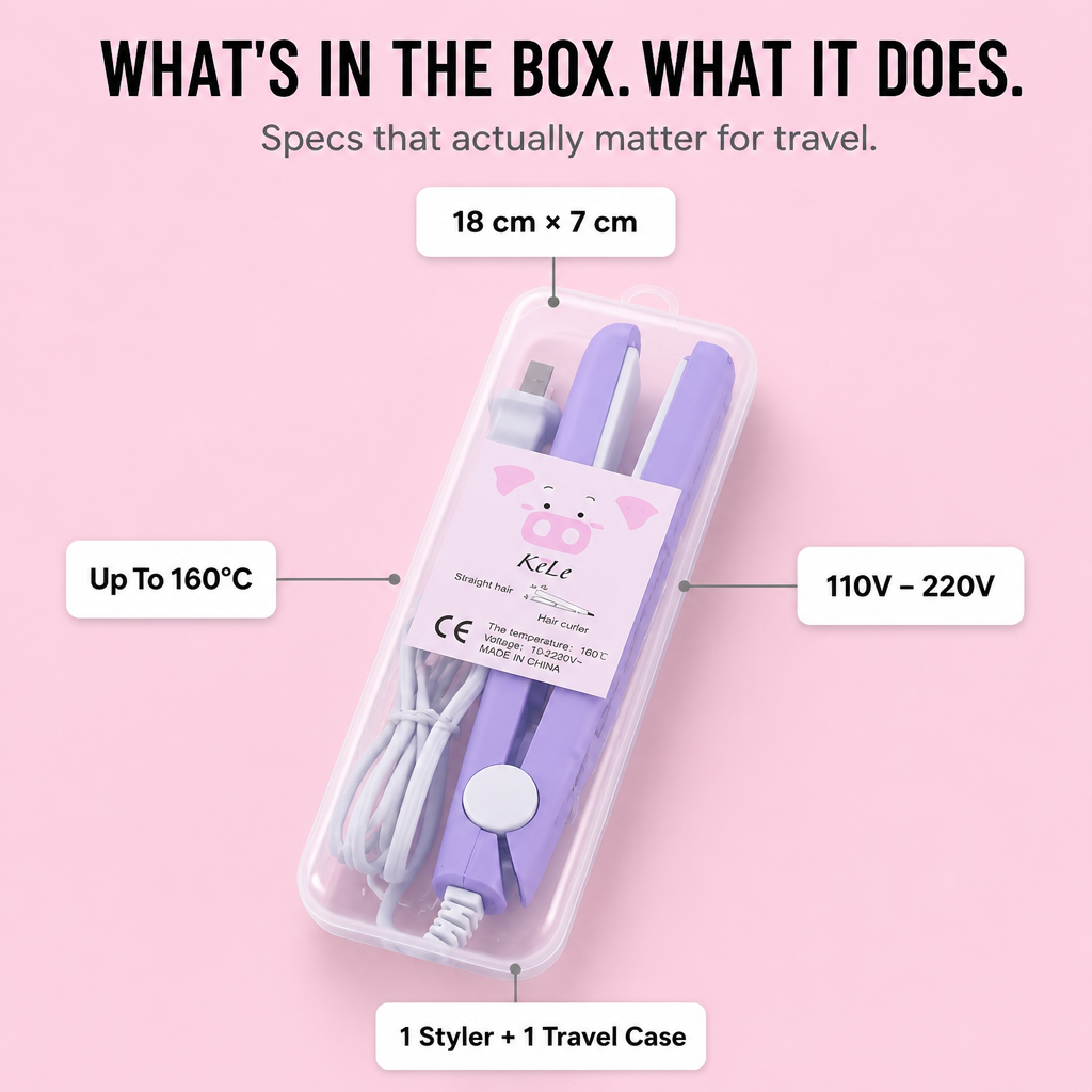 LumeaCurve™ Mini Styler — Sleek Bangs, Control Frizz & Revive Waves Anytime