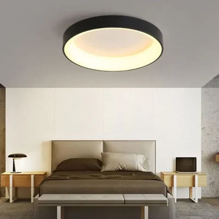 Round LED Ceiling Light – Scandinavian Design, Soft White