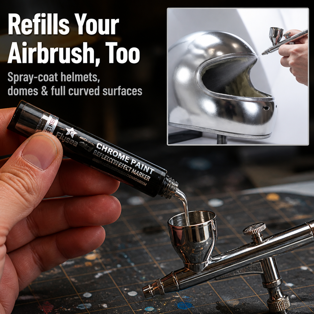 Reflectra™ — Liquid Chrome Paint That Dries to a Reflective Mirror Finish