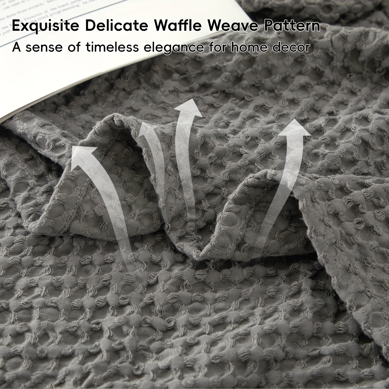 BREEZEWEAVE – All-Season Lightweight Waffle Blanket for Ultimate Comfort