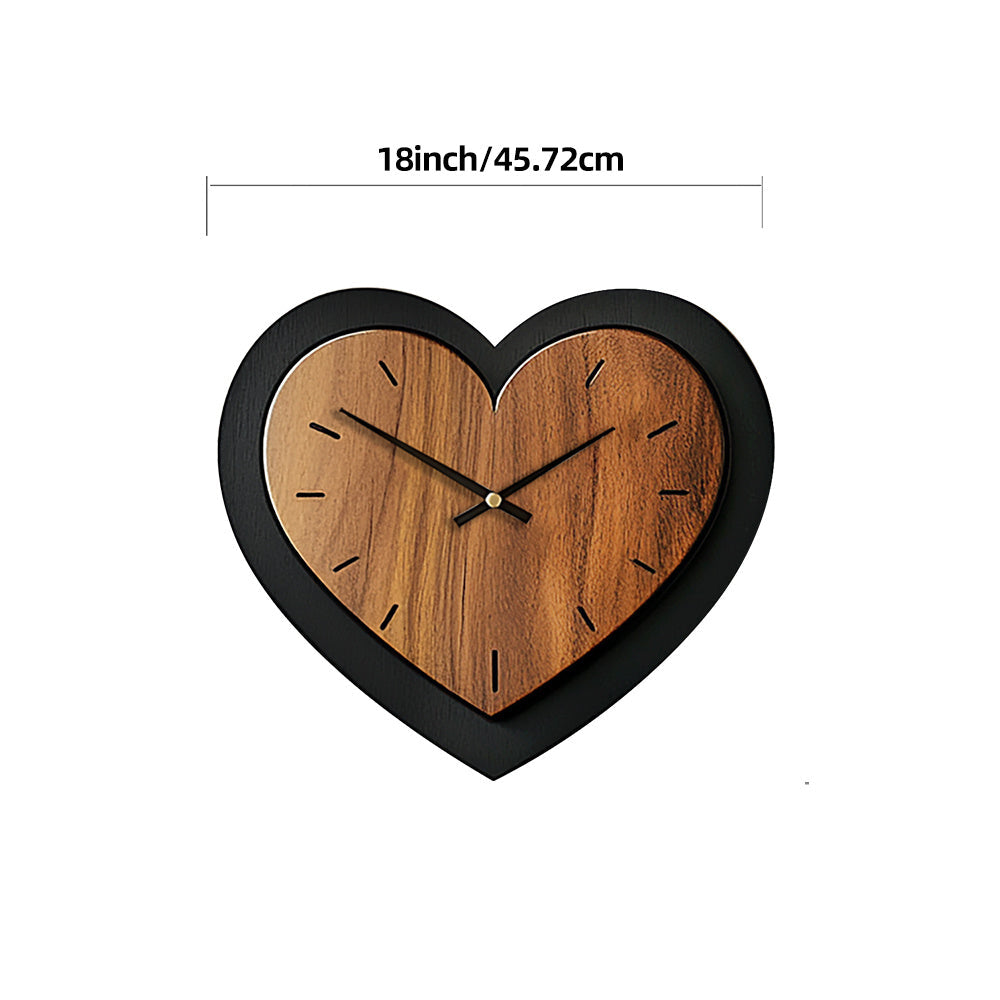 Heartfelt Elegance – Rustic Wooden Wall Clock