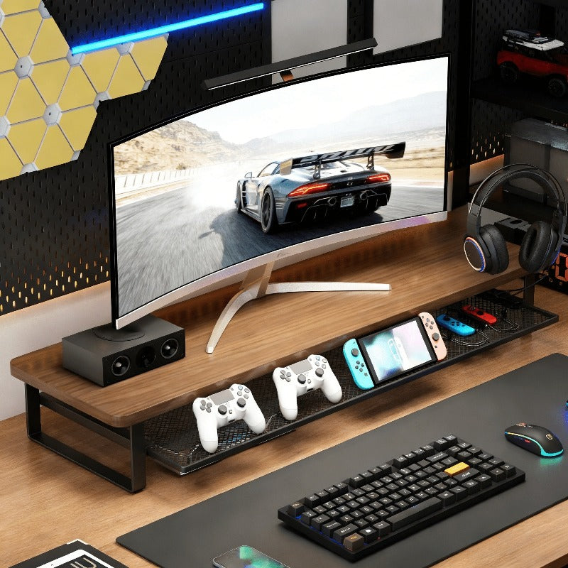 Elevate Your Space - Dual-Layer Desk Organizer with Storage