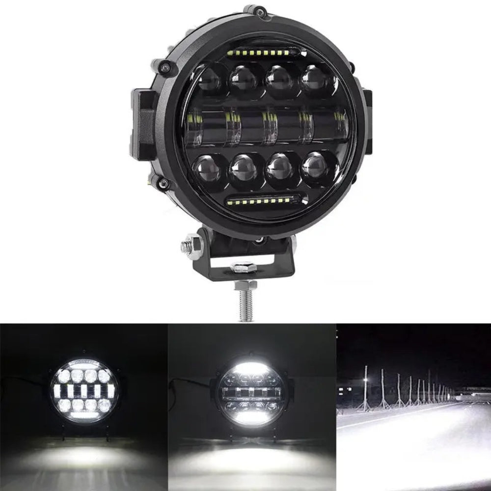 7-Inch Ultra Bright Long-Range LED Spotlight for Vehicles
