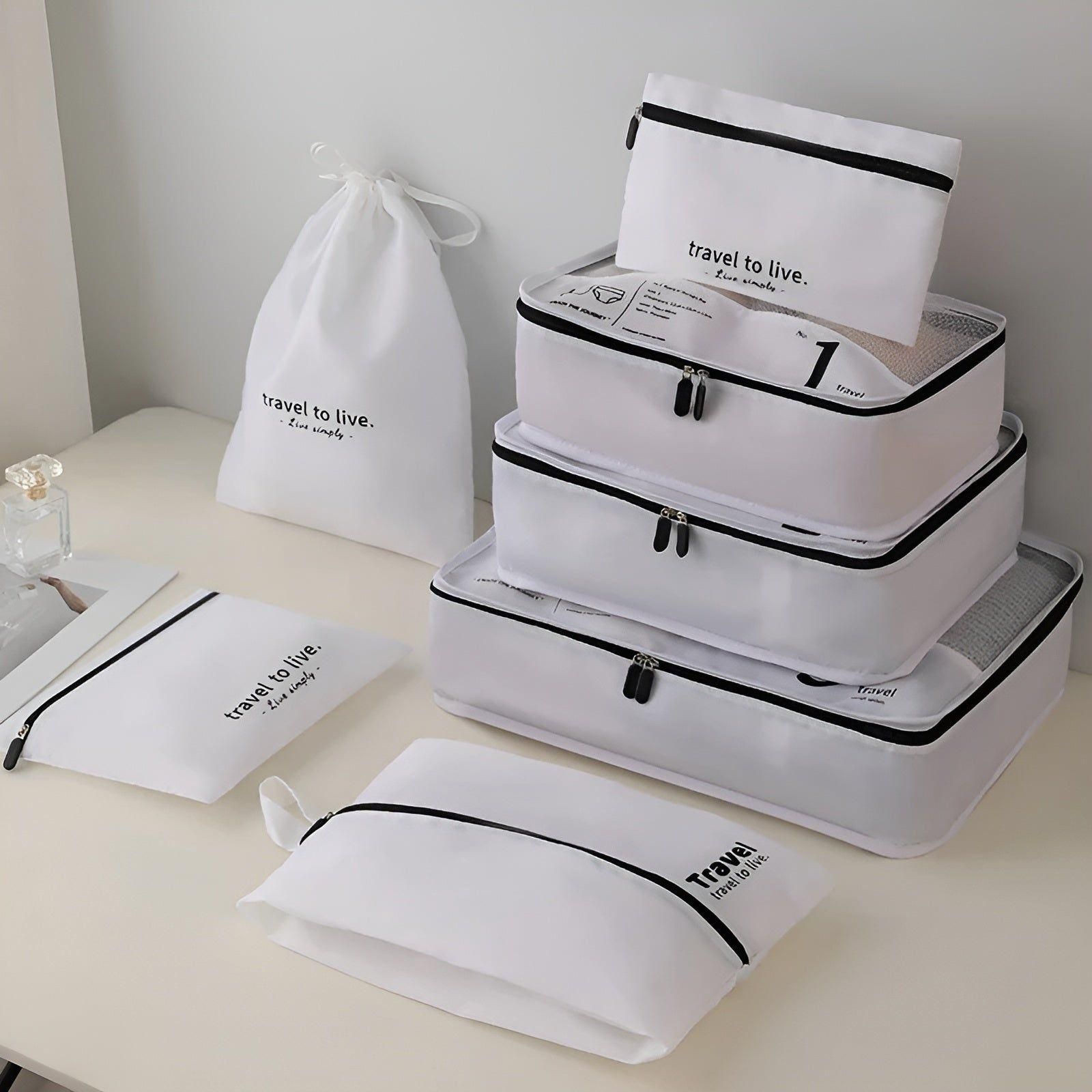 Ultimate 7-Piece Packing Organizer Set for Stress-Free Travel