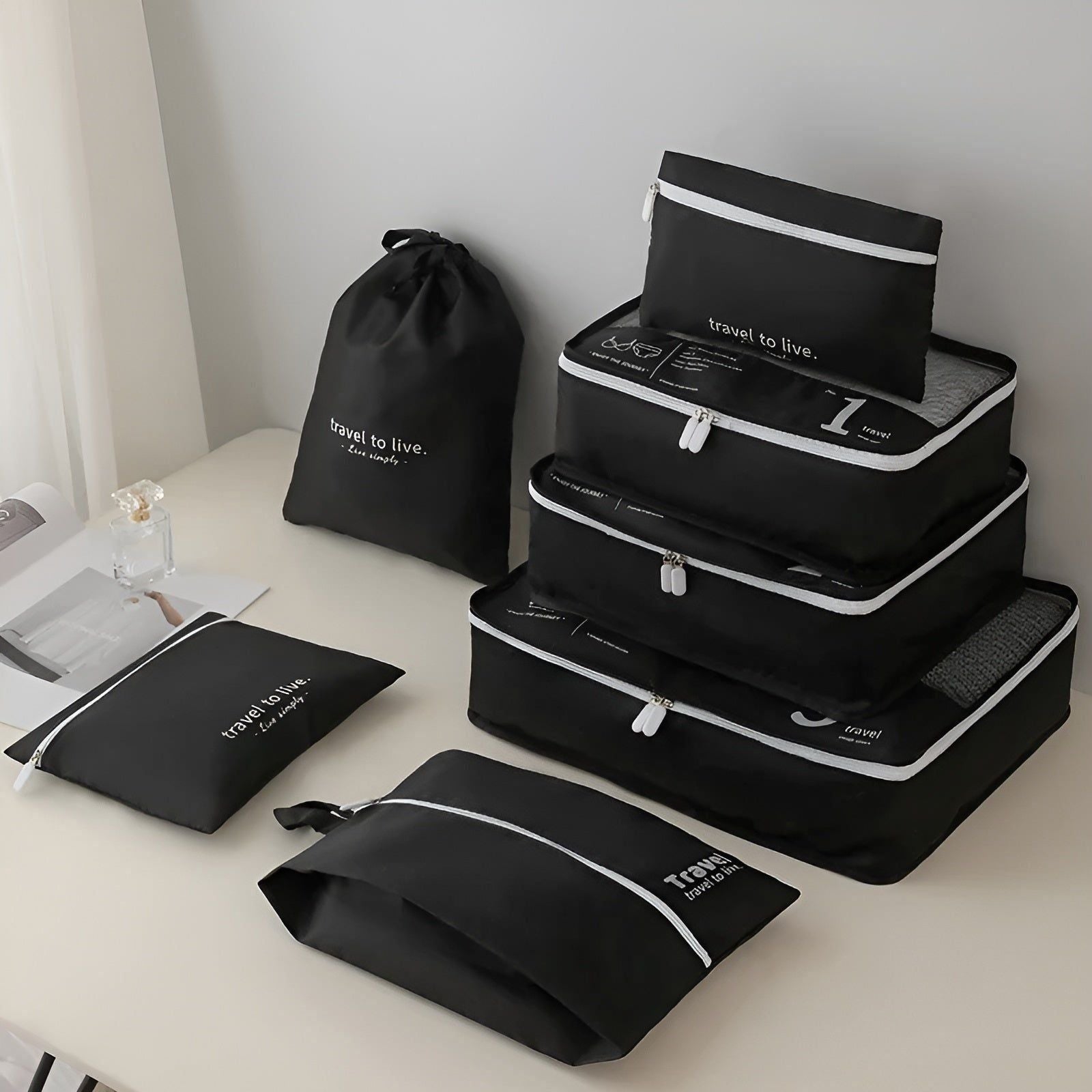 Ultimate 7-Piece Packing Organizer Set for Stress-Free Travel
