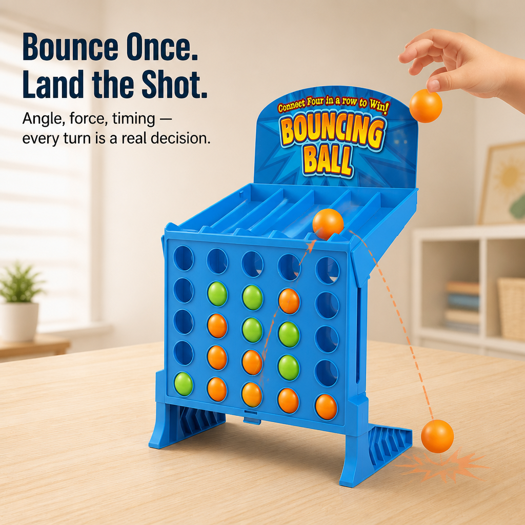 AimVenture™ — Bounce-Shoot Connect 4 That Pulls Kids Away from Screens and Sparks Loud Laughter