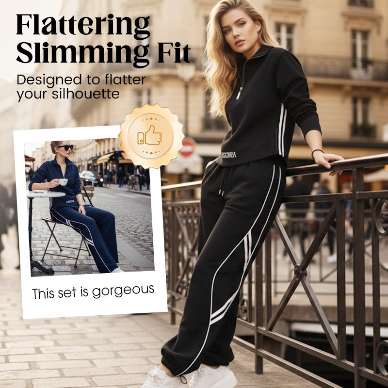 LunaVibe™ Two-Piece Athleisure Set — Luxurious Comfort That Moves With Your Confidence All Day Long