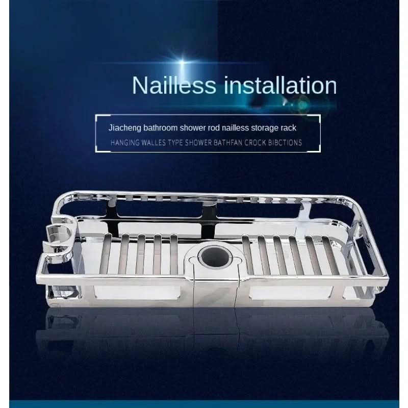Adjustable Storage Shelf for Shower Rod – Organizer Solution