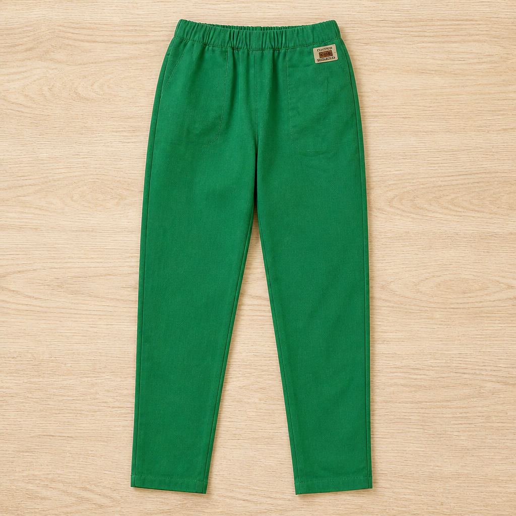 VeloraEase™ – Relaxed Tapered Cotton Pants with Elastic Comfort Waist