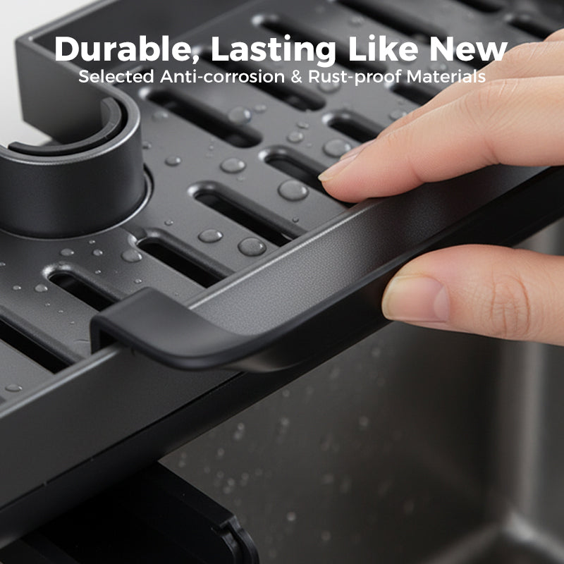Sink Rack | Accelerates Sponge and Brush Drying | Clamp-On Mount | SinkSmart