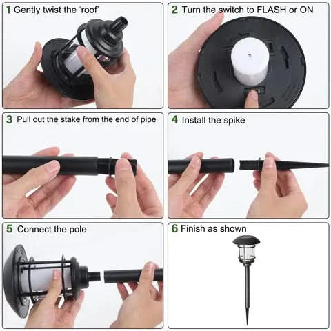 Solar Torch Lights for Driveways and Courtyard Pathways