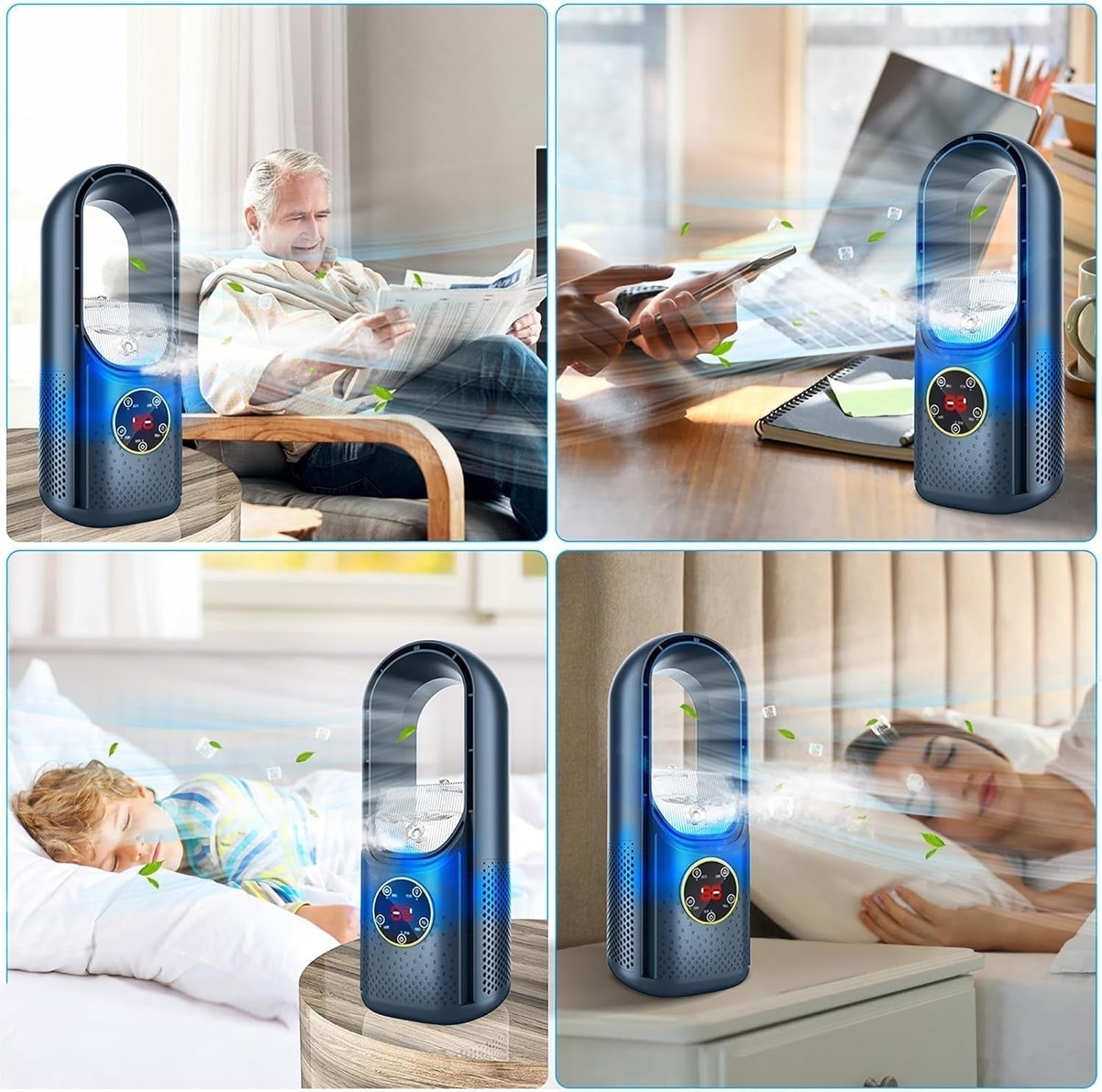 WhisperCool Bladeless Portable Air Cooler: Perfect for Any Space