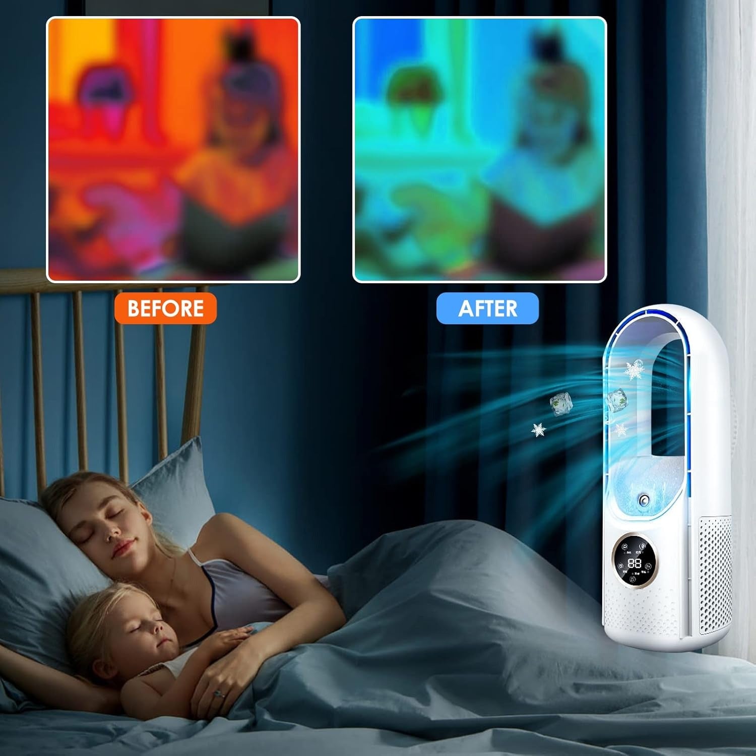 WhisperCool Bladeless Portable Air Cooler: Perfect for Any Space