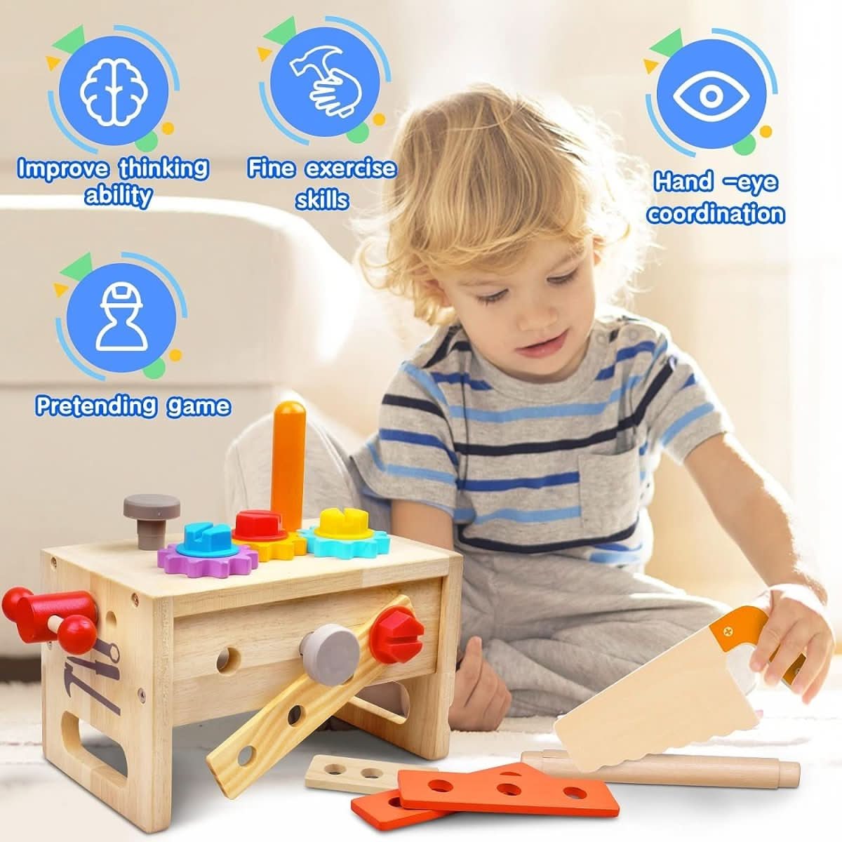 Creative Builder's Wooden Kit – Spark Imagination from 6 Months