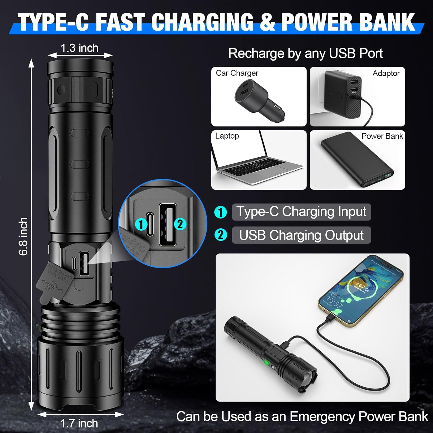 Brilliant Beam Tactical Flashlight