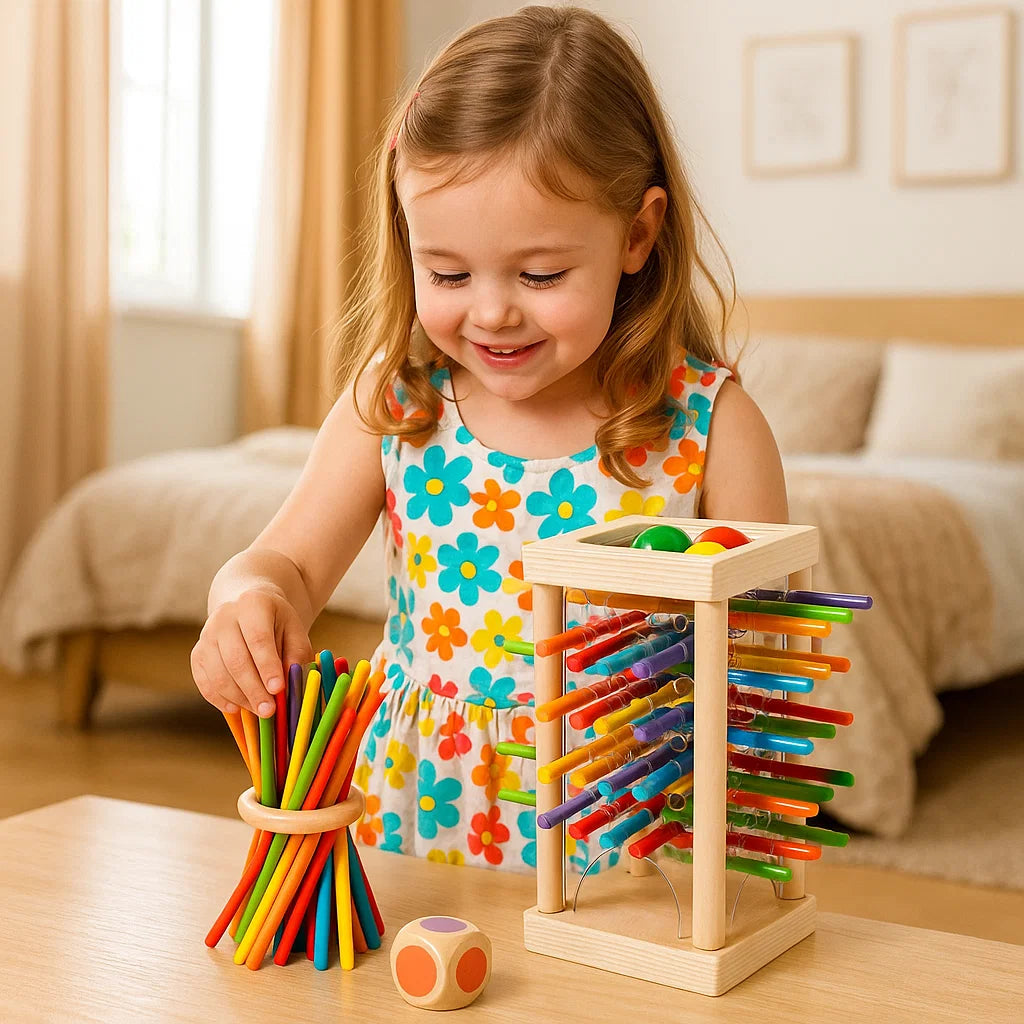 Wooden Stacking Game with 3 Functions – Enhances Skills