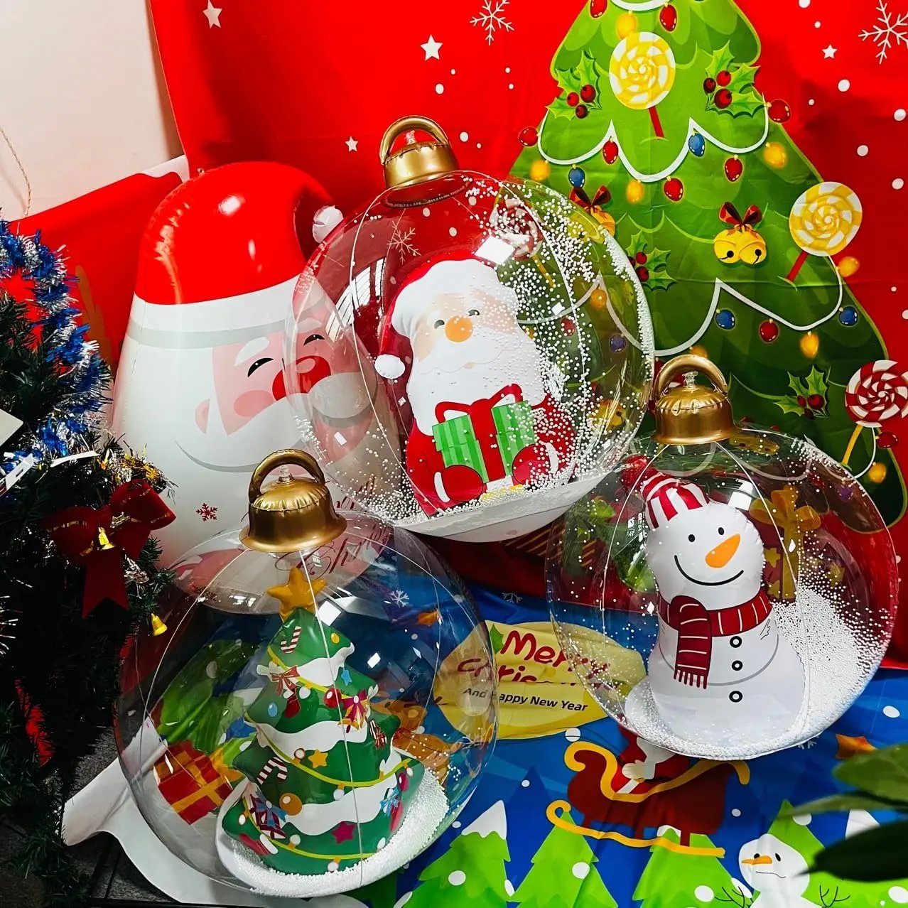 Inflatable Holiday Ball with Light — Controlled Remotely via Remote Control