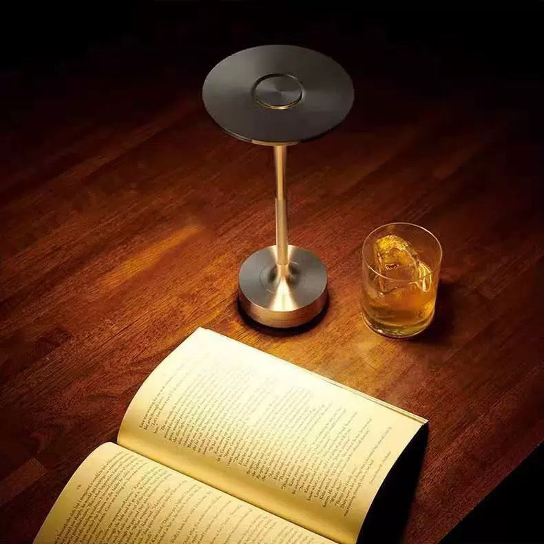 Wireless LED Desk Lamp with Touch Dimmer – Aluminum Build, IP44 Rated