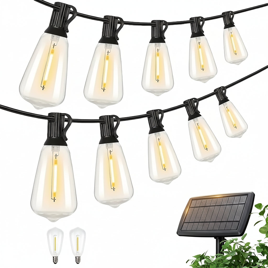 Lumoscape - 100FT Solar-Powered LED String Lights with Adjustable Brightness