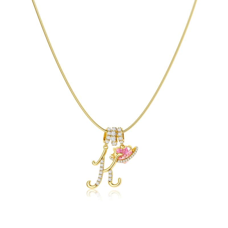 LumaraGlow™ 3-Layer Initial Necklace — Own Your Story in Dazzling Personalized Gold
