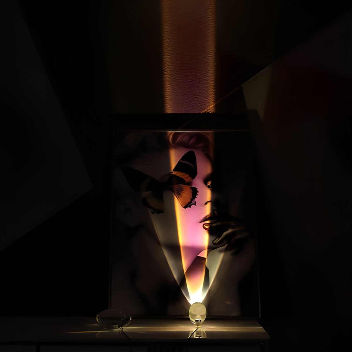 Oval Shaped Table Lamp with Warm Ambient Glow