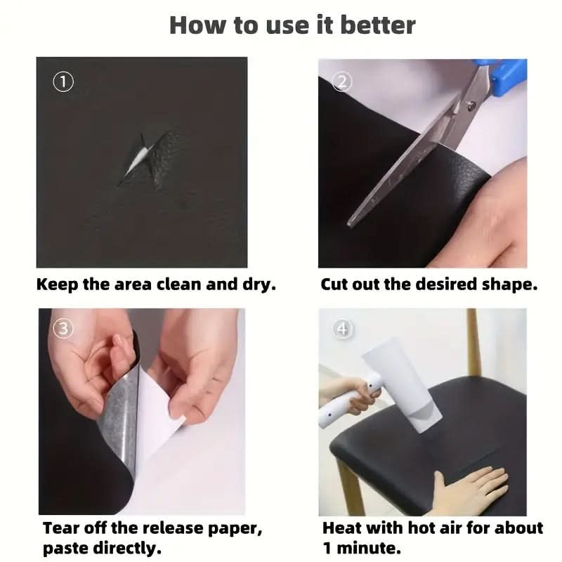 Self-Adhesive Faux Leather Furniture Repair Patch