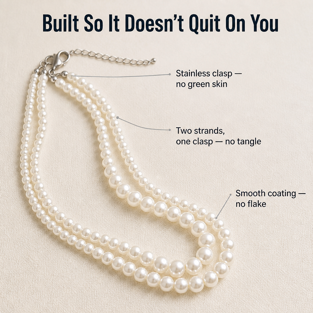 LuminaChic™ — Double Pearl Strands That Resist Peeling and Skin Discoloration