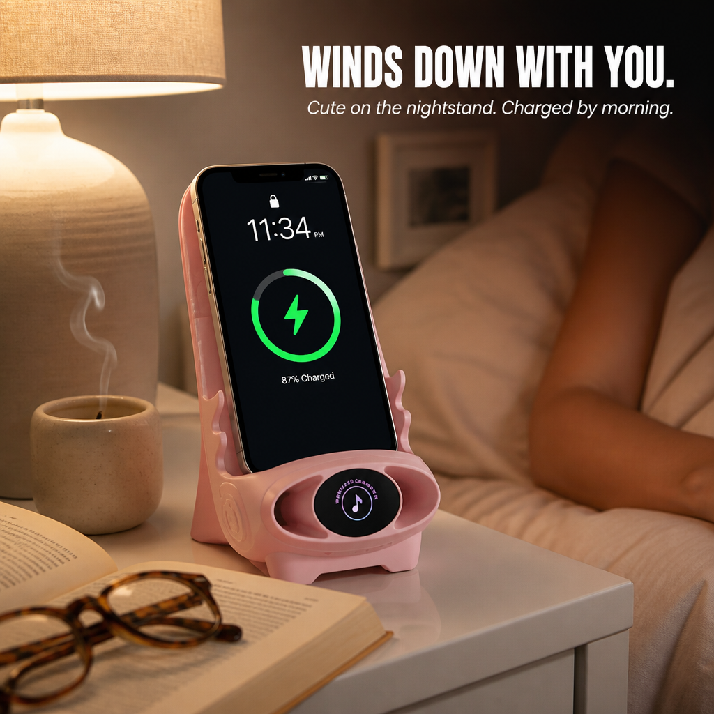 PowerPad Pro™ — Cradle, Charge, and Boost Your Phone All in One Compact Stand