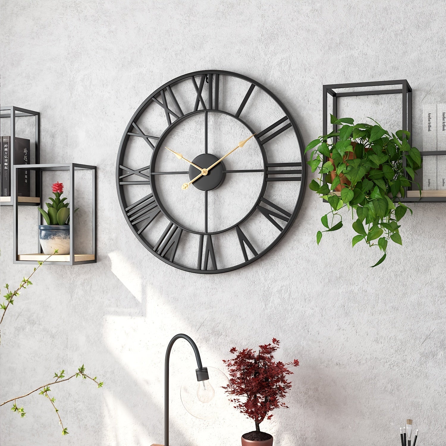 TranquilTime - Elegant Silent Round Wall Clock for Bedrooms