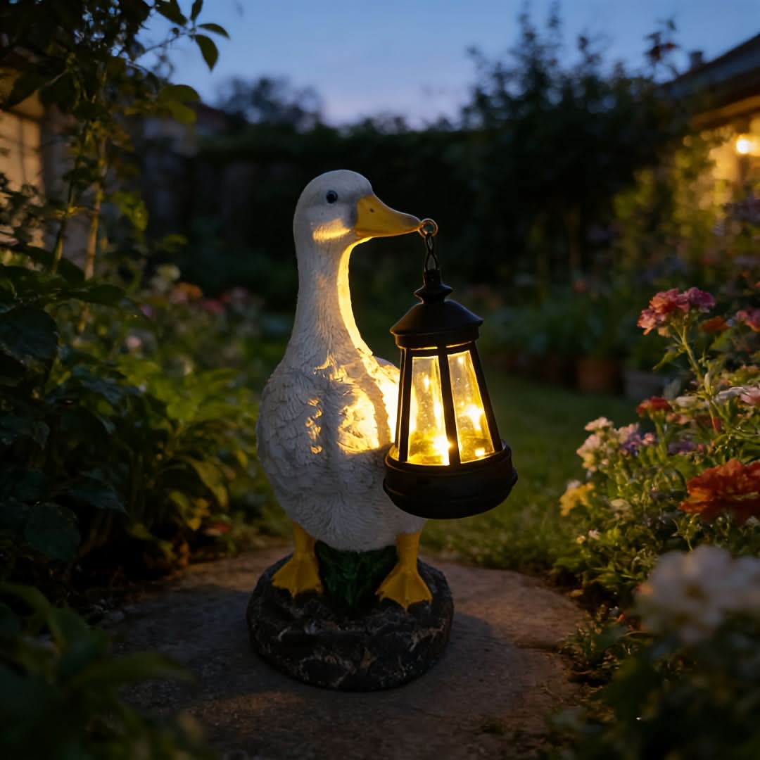 Solar Garden Lamp - Decorative Duck Design