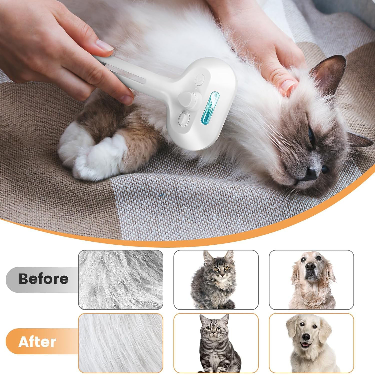 VitaPet™ SteamBrush — Transform Grooming into a Calming, Shed-Free Spa Moment