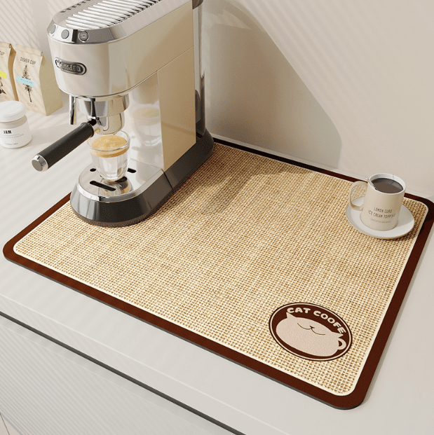 Drip Pad | Diatomite Kitchen Mat Quick-Drying | Keeps Countertop Dry | DishDryer