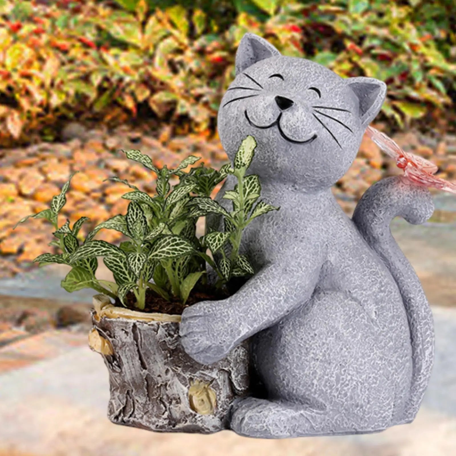 LED Lighted Solar Cat Sculpture – 21 cm Outdoor Ornament