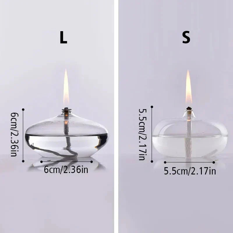 Glass Lantern Oil Light