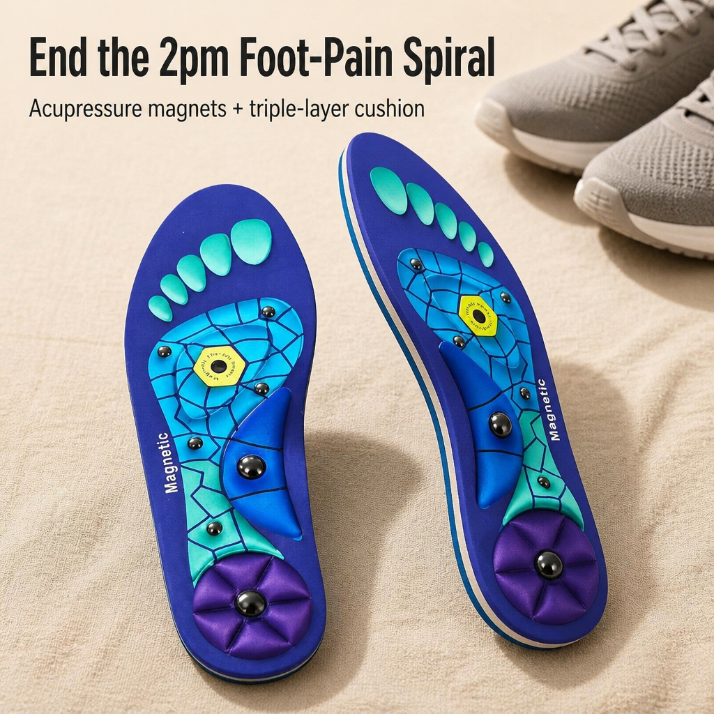 SolaraStep™ — Relieve Aching Feet & Arch Pain with Acupressure Cushion Support