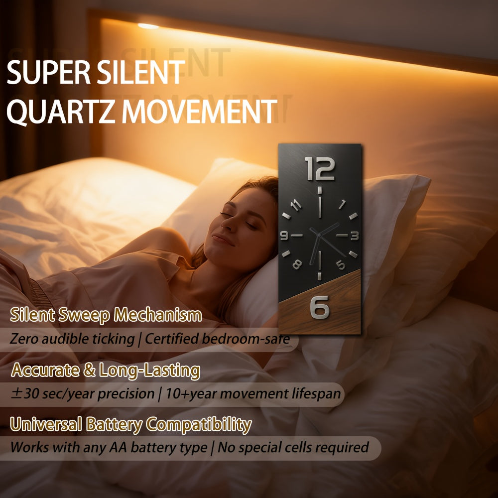 Natural Elegance - Stylish Wooden Wall Clock with Contrast