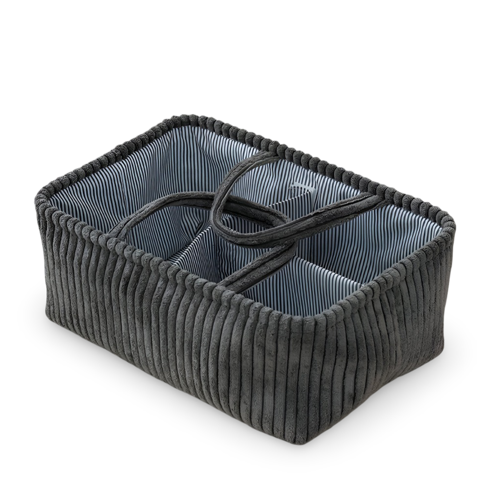 Storage Basket | Open Frame | Fabric Bin That Holds Shape | HomeCaddy