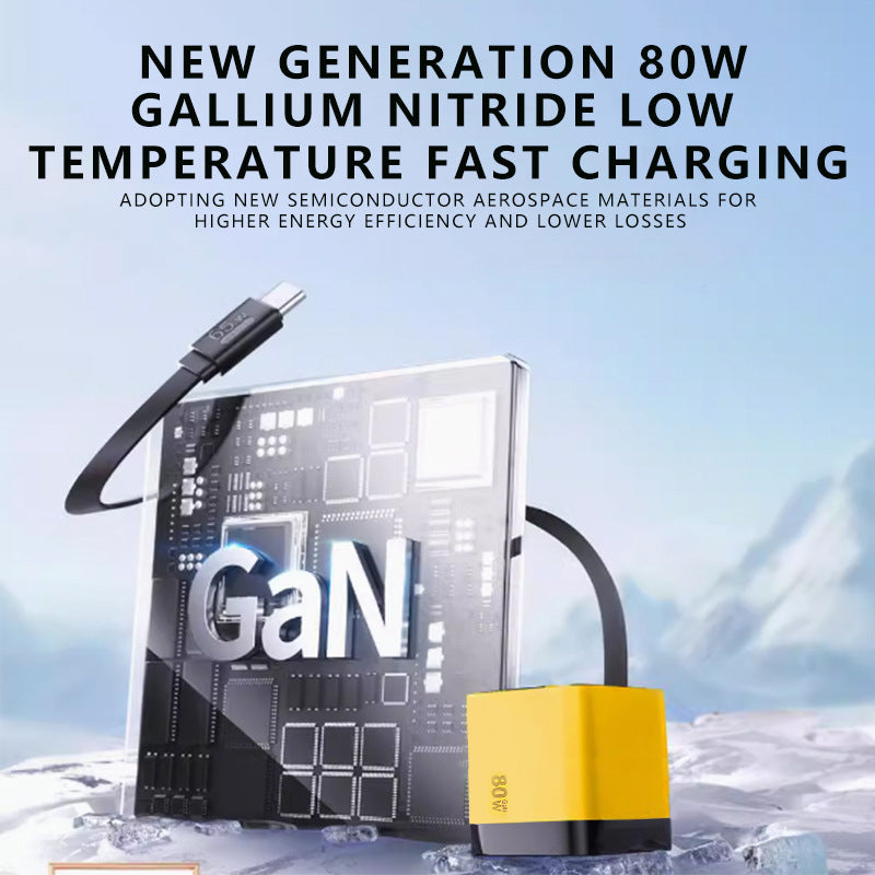 BoltStream™ 80W Retractable Charger — Unleash Lightning-Speed Power Without the Tangle
