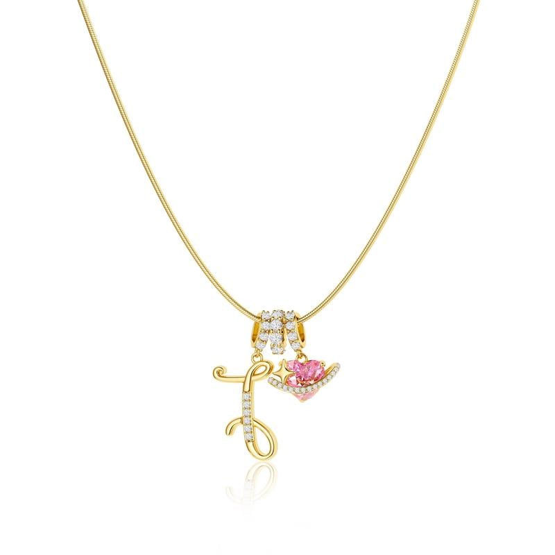 LumaraGlow™ 3-Layer Initial Necklace — Own Your Story in Dazzling Personalized Gold