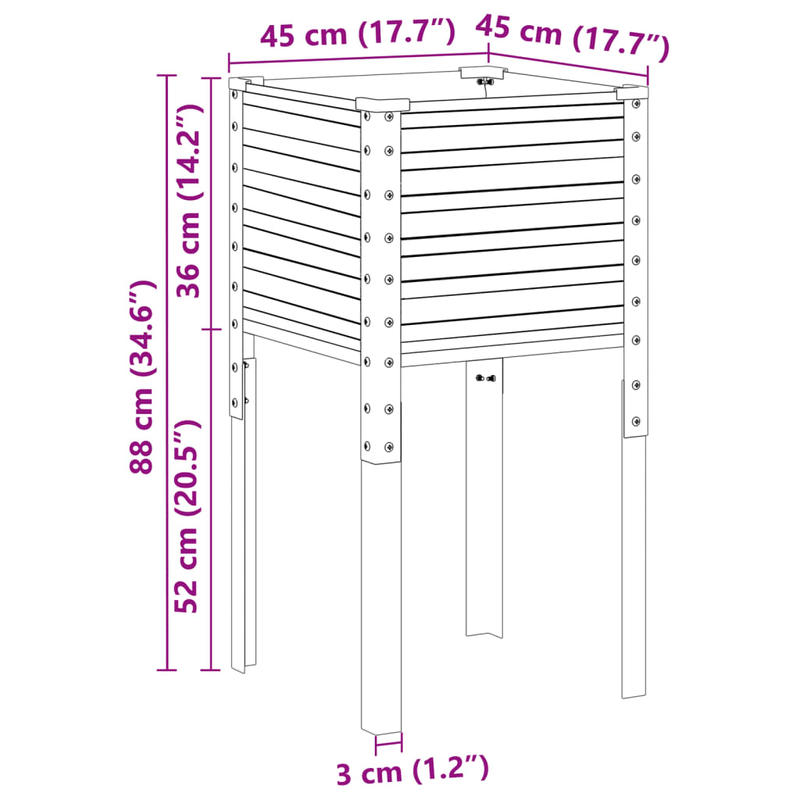 SturdySteel – Weather-Resistant Elevated Planter