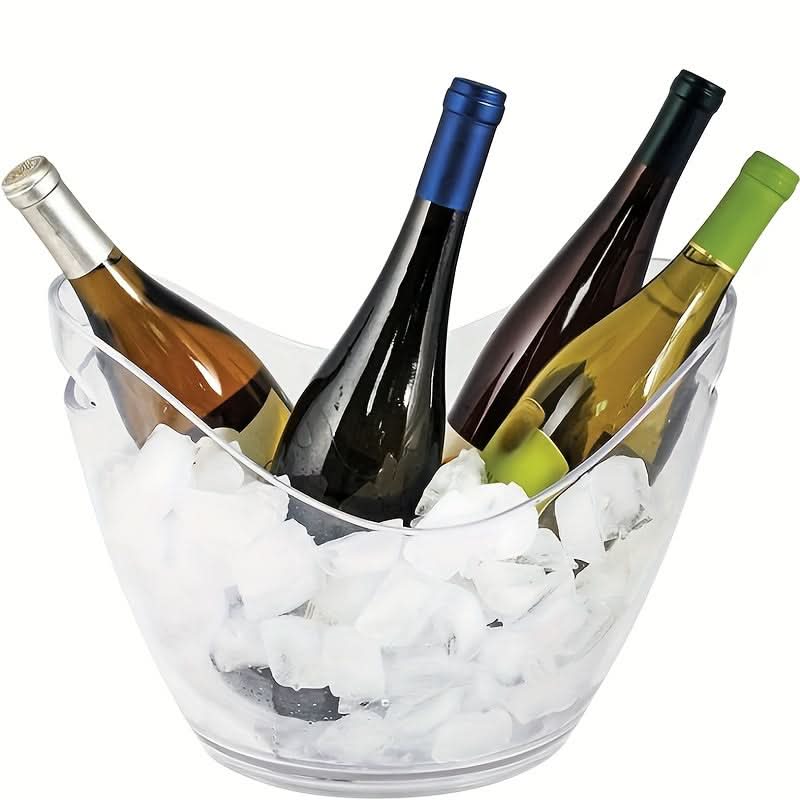 Acrylic Ice Bucket for Beverage Chilling and Convenient Party Serving
