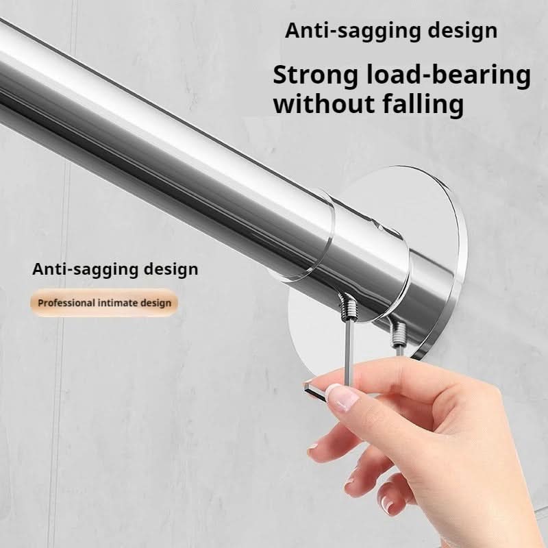 Telescopic L-Shaped Shower Curtain Rod