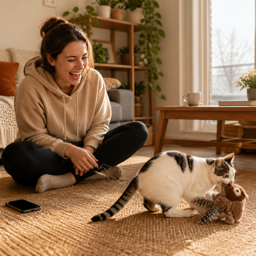 FeralFlicker™ — Ignite Your Indoor Cat's Hunting Instinct With a Single Paw Tap