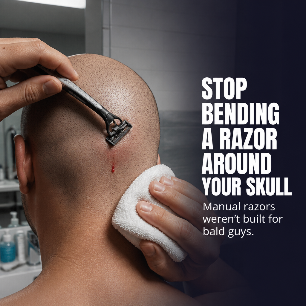 ApexGlide™ — Get a Completely Smooth Head Shave in Less Than 3 Minutes
